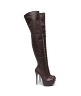 Tackies Brown · Charlotte Luxury Boots · Luxury High Heel Over Knee Boots · Yarose Shulzhenko · Custom Made · Made to measure · Luxury High Heel Tall Boots · Boots