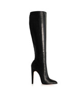 Tuffa Black  · Charlotte Luxury Boots · Luxury High Heel Pointy Boots ·  Di Marni - Vicenzo Rossi · Custom made · Made to measure · Luxury Pointy High Heel Boots · Stiletto Boots