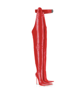 Chapu Red · Charlotte Luxury Boots · Luxury High Heel Pointy Boots · Di Marni · Custom made · Made to measure · Luxury Chap OTK Thigh High Heel Boots · Boots