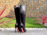 Sadira Black · Charlotte Luxury High Heels Boots · Ada de Angela Shoes · High Heels Boots · Luxury Boots · Knee High Boots · Stiletto · Leather Boots