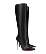 Crux 120 Black Studs  · Charlotte Luxury High Heels Boots · Ada de Angela Shoes · High Heels Boots · Luxury Boots · Knee High Boots · Stiletto · Leather Boots