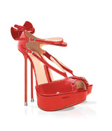 Deconte 155 Red Patent · Charlotte Luxury Shoes · Luxury High Heel Sandals · Vicenzo Rossi · Custom made · Made to measure · Patent Luxury Platform High Heel Sandals