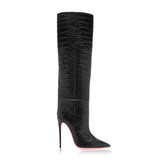 Dubhe 120 Black Crocodile  · Charlotte Luxury High Heels Boots · Ada de Angela Shoes · High Heels Boots · Luxury Boots · Knee High Boots · Stiletto · Leather Boots