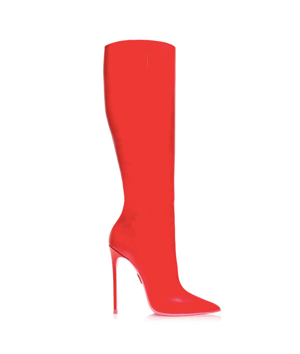 Deneb Red · Charlotte Luxury High Heels Boots · Ada de Angela Shoes · High Heels Boots · Luxury Boots · Knee High Boots · Stiletto · Leather Boots