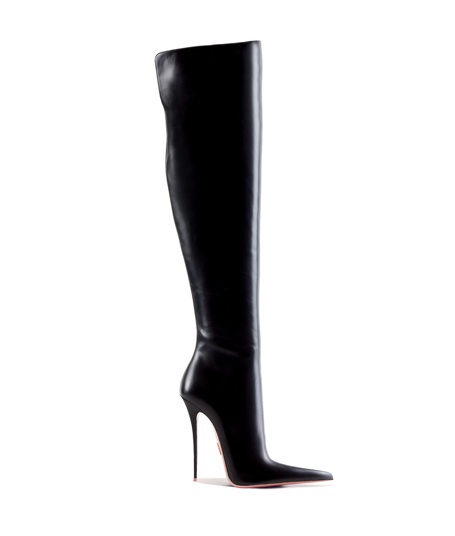 MAIA BLACK 125 NAPPA - Woman Thigh High Heels Boots - Ada de Angela · High Heels Boots · Luxury Boots · Over Knee High Boots · Stiletto · Leather Boots - Custom Made Boots - Custom Order Boots - Made to Measure Boots - Fetish Boots - Love Boots - Thigh High Boots - Long Boots