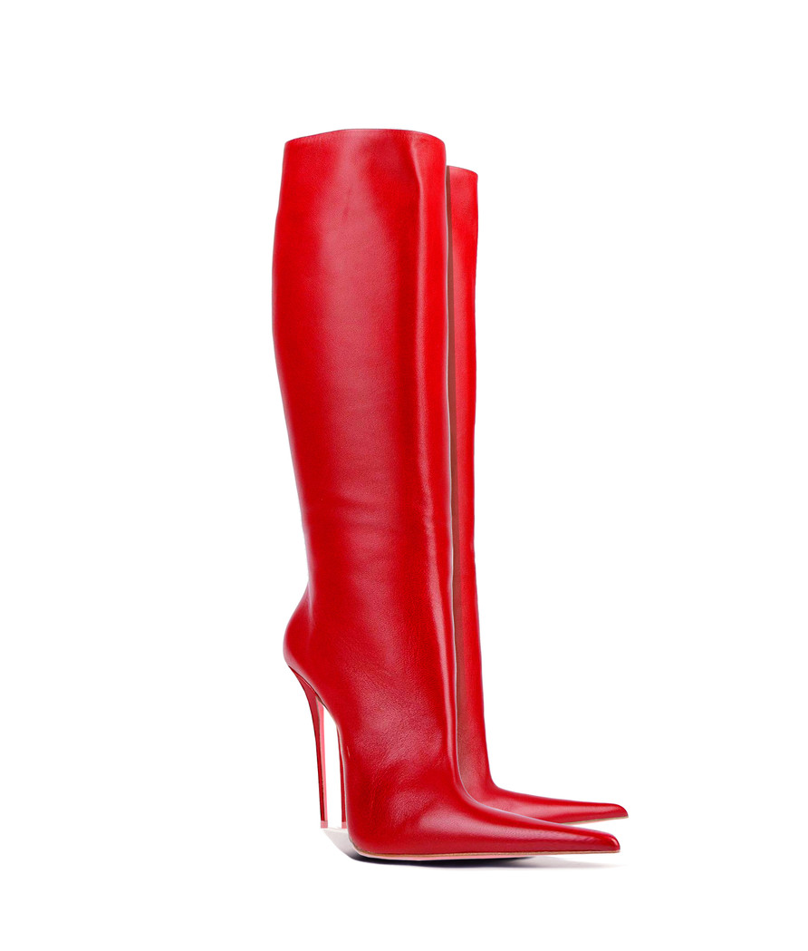 Mizar Red · Charlotte Luxury High Heels Boots · Ada de Angela Shoes · High Heels Boots · Luxury Boots · Knee High Boots · Stiletto · Leather Boots