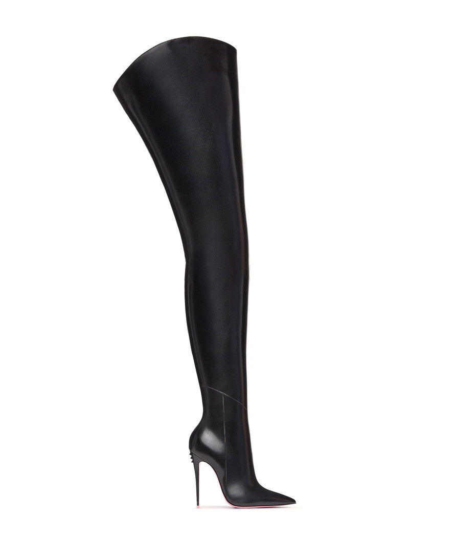 KANG 120 BLACK - NAPPA · Over Knee - Boots - Women - Charlotte Luxury - Luxury High Heels - Made to Order Boots - Custom Made Boots - Women High heels Boots - Stilleto Leather High Heels Boots - Thigh High Boots - Extreme Boots 