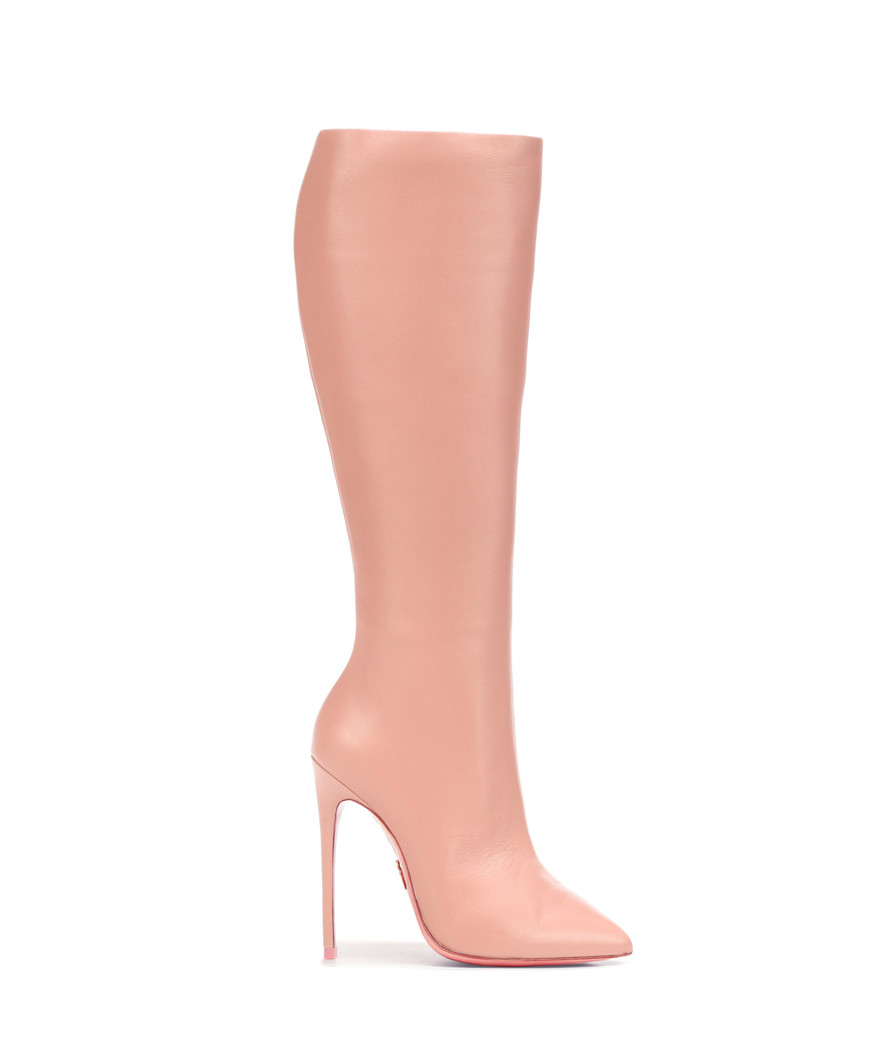 Sadira Baby Pink· Charlotte Luxury High Heels Boots · Ada de Angela Shoes · High Heels Boots · Luxury Boots · Knee High Boots · Stiletto · Leather Boots