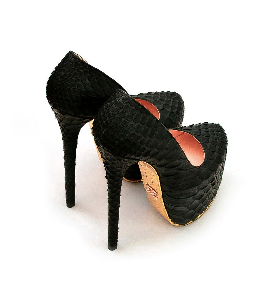 Uda Black Python · Charlotte Luxury Shoes · Luxury High Heel Platform Shoes · Yarose Shulzhenko · Custom Made · Made to measure · Luxury High Heel Shoes · Shoes