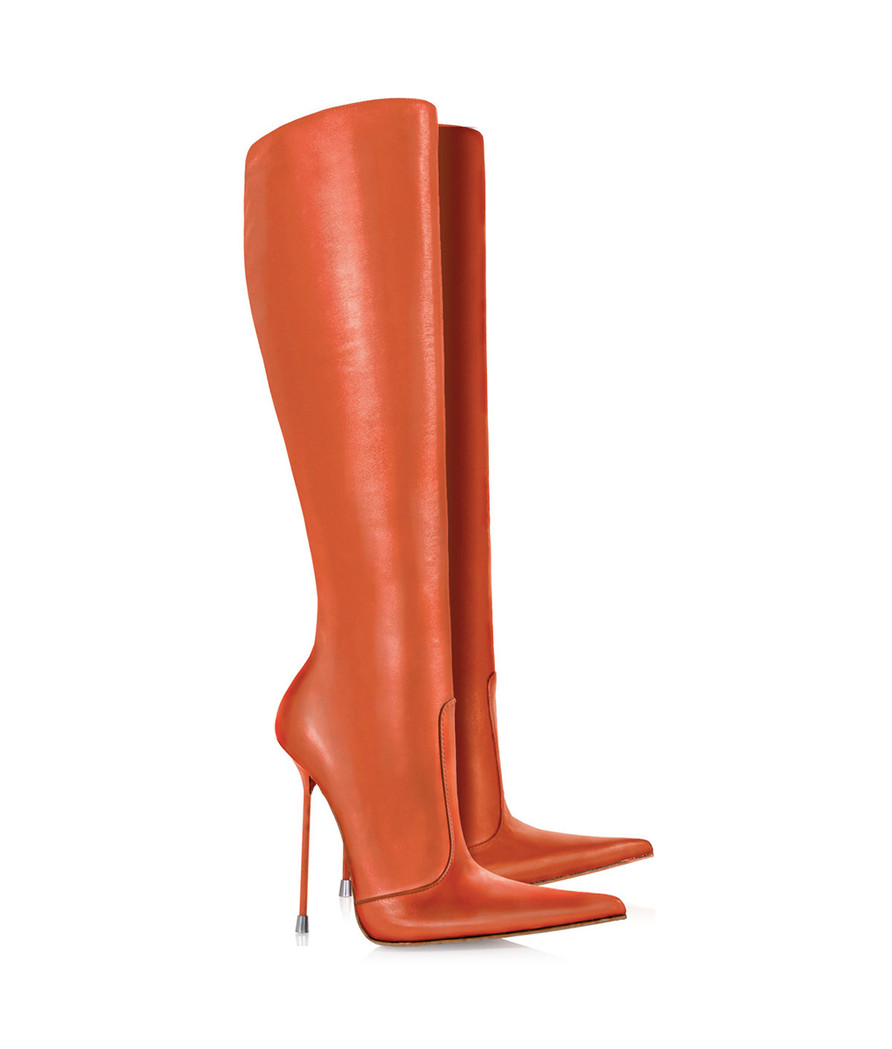 Corçao 125 English Tan Napa  · Charlotte Luxury Boots · Luxury High Heel Pointed Toe  Boots · Vicenzo Rossi · Custom made · Made to measure · Luxury Pointy High Heel Boots · Stiletto Boots
