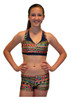 Low Rise Dance Shorts w/ Aztec Print