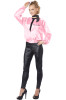 50's The Pink Satin Ladies Adult Jacket & Scarf Set