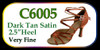 Dark Tan Satin C-Series Salsa Shoe w/ 2.5" Heel