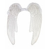 White Angel Wings with Silver Glitter Nylon Long