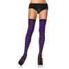Leg Avenue Nylon Striped Thigh Highs Assorted Colors