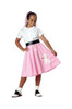 Poodle Skirt Pink with white poodle applique