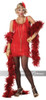 20's Fashion Flapper Black or Red Ladies Fringed Dress