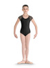 Bloch Clover Embroidered Bow Back Cap Sleeve Leotard