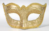 Venetian Mask Mardi Gras Glasses Style Gold with Glitter