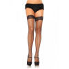 Plus Size Thigh High Fishnets w/ Silicone Stay Up Lace Top