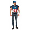 Avengers Age of Ultron Licensed Captain America Muscle Chest Shirt & Mask Adult 