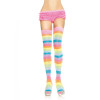 Leg Avenue Neon Rainbow Striped Thigh High Tights