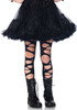 Leg Avenue Girl's Black Tattered Tights(4912)