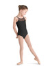 Bloch Girl's Flock Mesh Bow Back Camisole Leotard