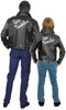 50's Thunderbird Jacket Men's Plus Black Faux Leather