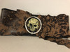 Pirate Belt Distress Brown with Skull 