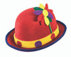 Clown Derby Red with Blue Trim and Polka Dots