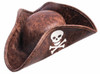 Mini Pirate Hat Distressed Brown Buccaneer Hat