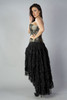 Amelia Black Lace Long Burlesque Skirt