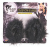Black Cat Clip on Ears with Fur
