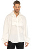 Ruffle Front Shirt White