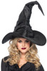 Leg Avenue Large Ruched Witch Hat Black