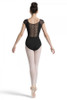 Wave Mesh Cap Sleeve Leotard