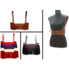 Steampunk corset belt with shoulder straps assorted colors 