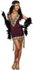 20's Sophisticated Lady Flapper Sequin Dress w/ Feather Headpiece