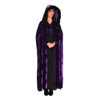 Velvet Hooded Cape 60" Long with Faux Fur