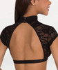 Adult Sweetheart Mock Neck Open Back Bra with Lace Front 