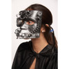 Silver Full Face Bauta Style Steampunk Mask 