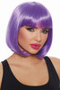 Mid-Length Bob Wig with Bangs Violet