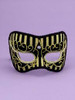 Half Mask Gold and Black with Headband 