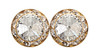 Performance earring 20mm pierced crystal gold 