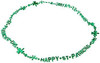 St. Patricks Day Beads 33 inch pack (3) "Happy St. Patricks Day"