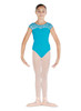 Bloch Sweetheart Neck Bow Back Cap Sleeve Leotard Girls