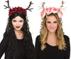 Faun Fantasy Headpiece With Flowers