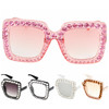 Sunglasses Rectangle Frames w/ Gems