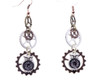 Steampunk Earring with Grears and Owls